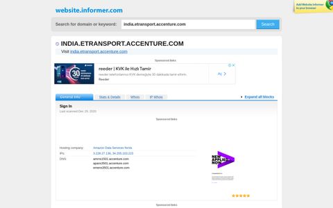 india.etransport.accenture.com at Website Informer. Sign In ...