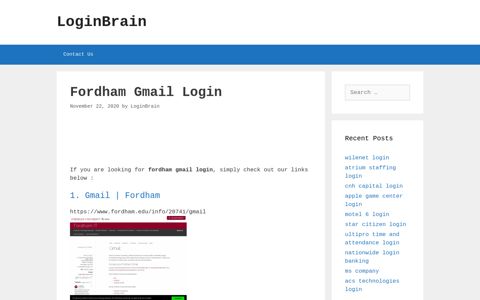 fordham gmail login - LoginBrain