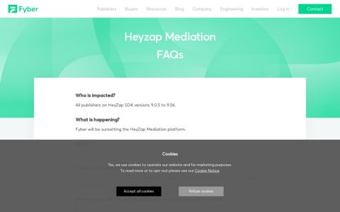 Heyzap Mediation FAQs - Fyber