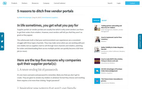 5 reasons to ditch free vendor portals | SPS Commerce