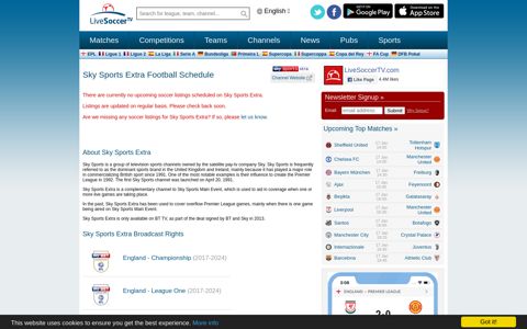 Sky Sports Extra Football Coverage :: Soccer Channels, Cable ...