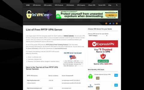 List of Top Free PPTP VPN Server | The Best Private PPTP ...