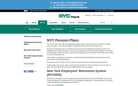 NYC Pension Plans - OPA - NYC.gov