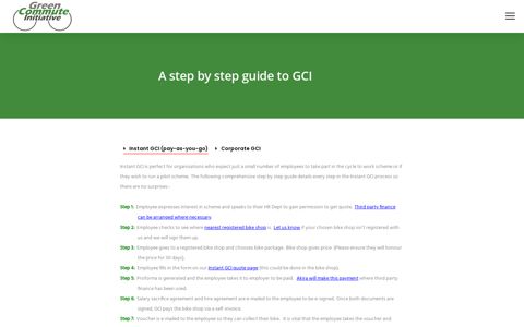 A step by step guide to GCI - Green Commute Initiative