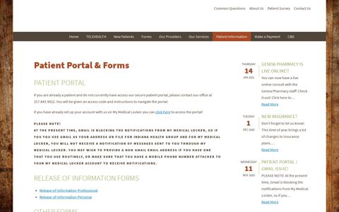 Indiana Health Group Patient Portal & Forms