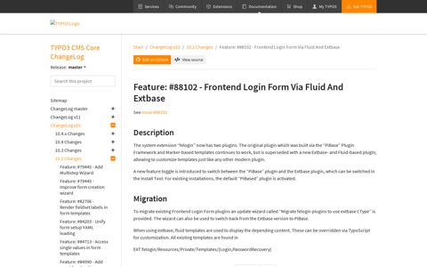Feature: #88102 - Frontend Login Form Via Fluid And Extbase ...
