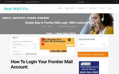 1844-964-2969 Frontier Mail Login -Connect with Customer ...