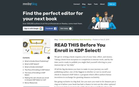 READ THIS Before You Enroll in KDP Select! - Reedsy Blog