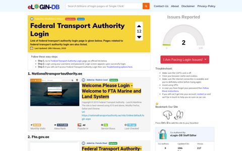 Federal Transport Authority Login