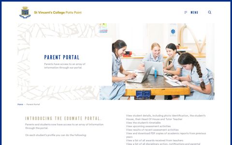 Parent Portal - St Vincent's College