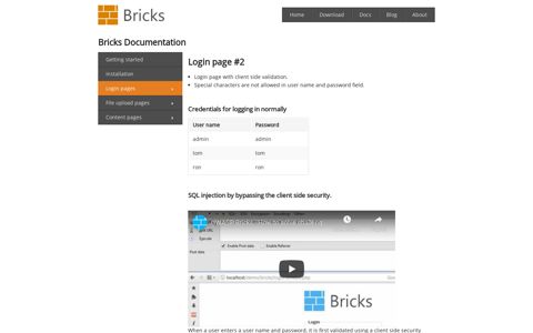 SQL injection | OWASP Bricks Login page #2