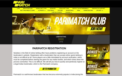 How to Register and Create New Account at Parimatch