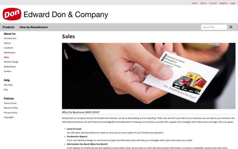 Sales - About Us | Edward Don & Company
