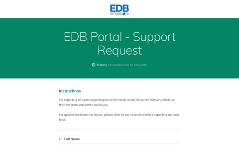 EDB Portal - Support Request