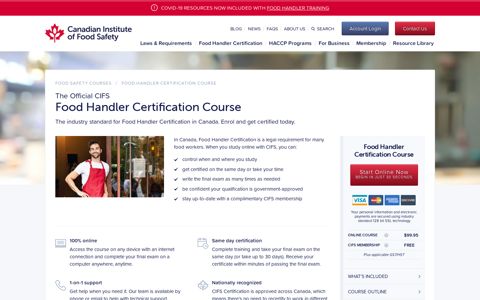 Food Handler Certification Course