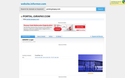 portal.girapay.com at WI. GIRAPAY | Login - Website Informer