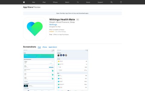 ‎Withings Health Mate on the App Store