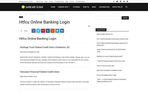 Htfcu Online Banking Login - Update 2020