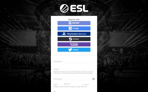Register your ESL account