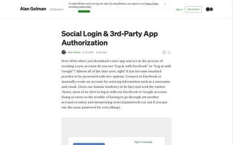 Social Login & 3rd-Party App Authorization | by Alan Golman ...