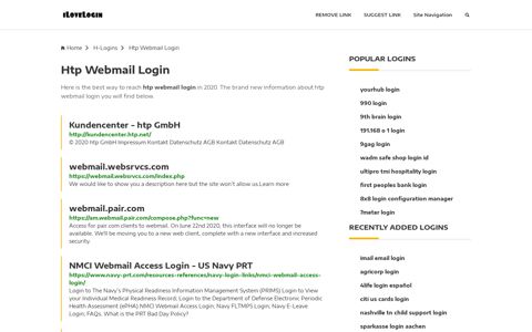 Htp Webmail Login ❤️ One Click Access - iLoveLogin