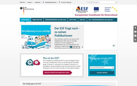 Europäischer Sozialfonds für Deutschland - Startseite