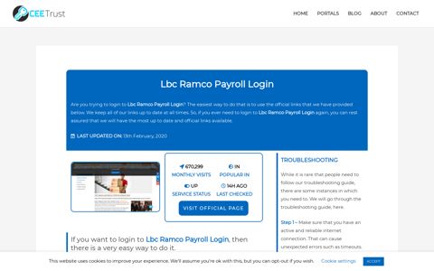 Lbc Ramco Payroll Login - Find Official Portal - CEE Trust