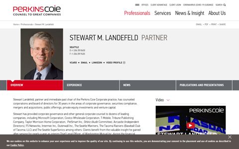 Stewart Landefeld - Corporate Governance & Public Company ...