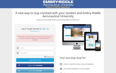 Login | The Embry-Riddle Parent and Family Experience