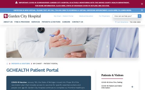 My Chart - Patient Portal | Hospital in Garden City, MI