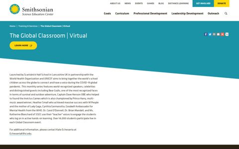 The Global Classroom | Virtual | Smithsonian Science ...