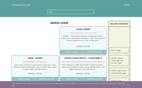 kairos login - General Information about Login - Logines.co.uk