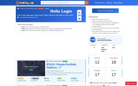 Ifolio Login - Portal-DB.live