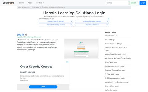Lincoln Learning Solutions Login - Log in - LoginFacts