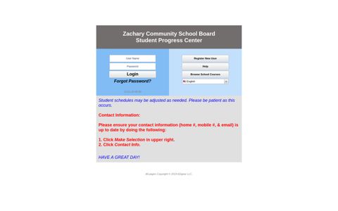 Student Progress Center