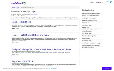 H&r Block Challenge Login Login - H&R Block - http://hrblock ...