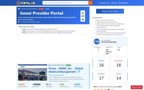 Gmmi Provider Portal
