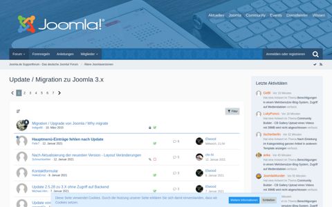 Update / Migration zu Joomla 3.x - Joomla.de Supportforum ...