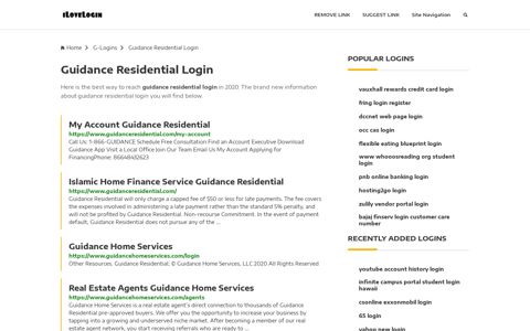 Guidance Residential Login ❤️ One Click Access - iLoveLogin