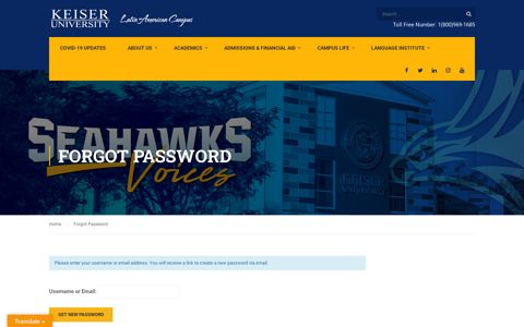 Forgot Password - Keiser University