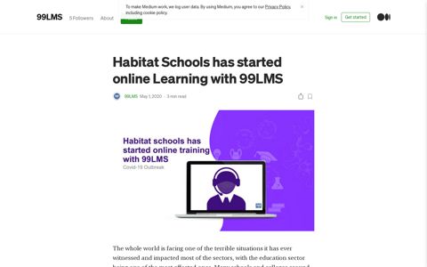 Habitat Schools has started online Learning with 99LMS | by ...