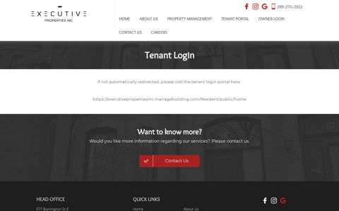 Tenant Login | Executive Properties Inc