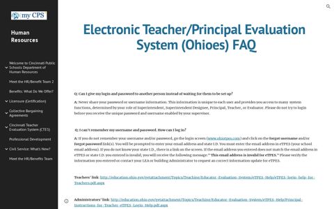Human Resources - Electronic Teacher/Principal Evaluation ...