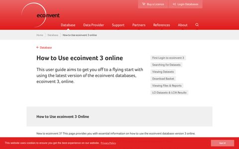 How to Use ecoinvent 3 online – ecoinvent