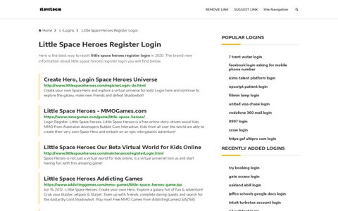 Little Space Heroes Register Login ❤️ One Click Access