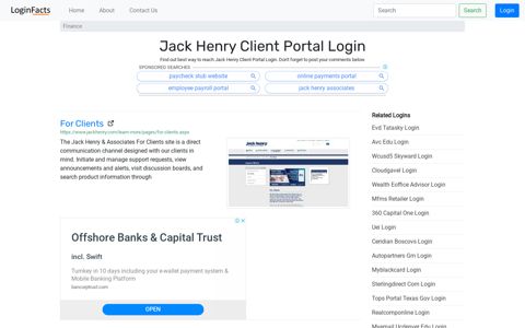 Jack Henry Client Portal Login - LoginFacts