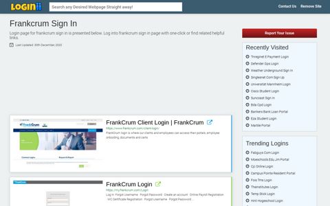 Frankcrum Sign In - Loginii.com