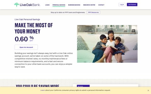 Personal Savings Account - Live Oak Bank