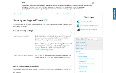 Security settings in Kibana | Kibana Guide [7.10] | Elastic