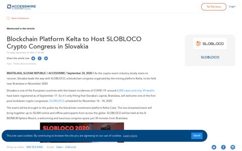 Blockchain Platform Kelta to Host SLOBLOCO Crypto ...